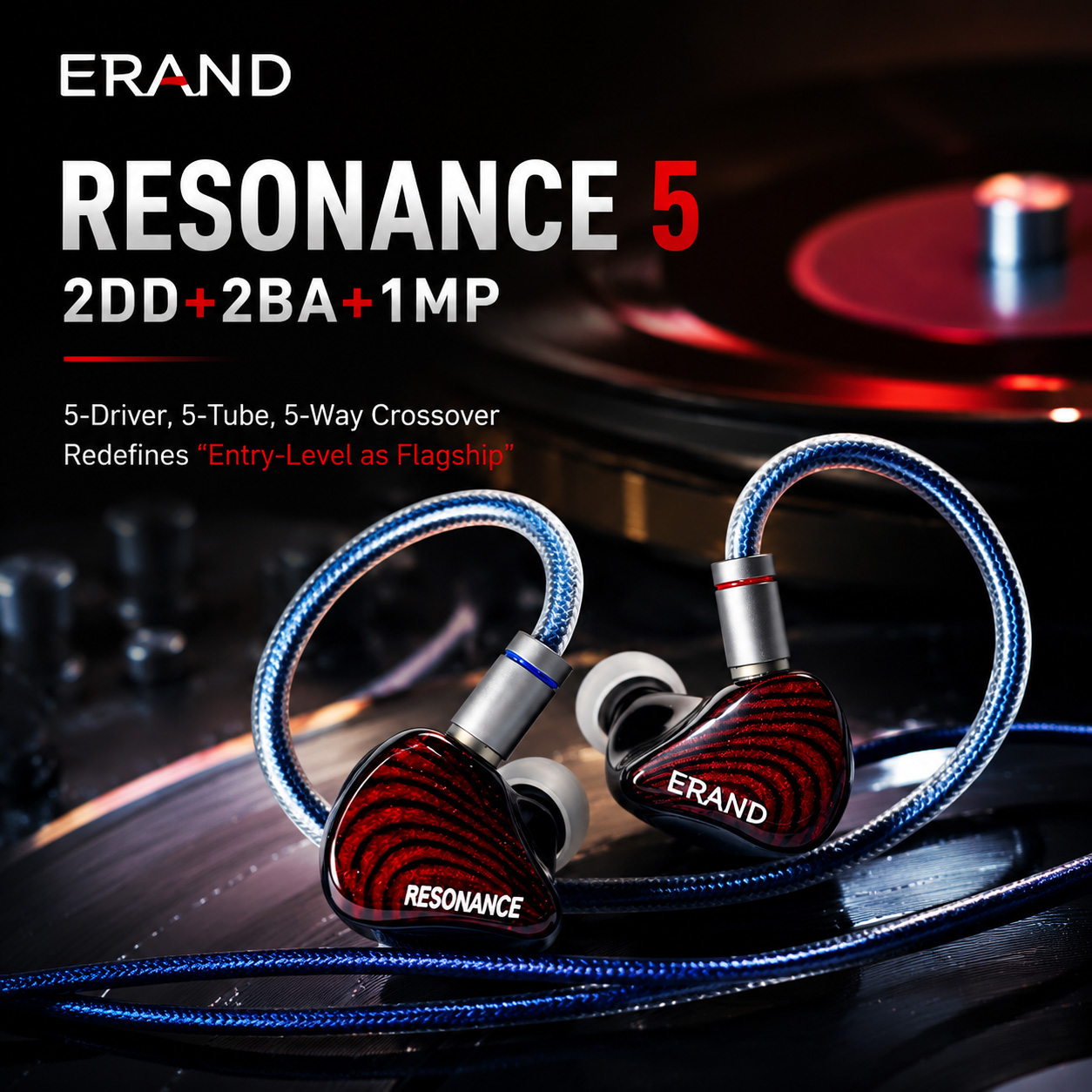 ERAND RESONANCE 5 RED 2DD+2BA+ – In Ear Monitor Iem recenzja i cena